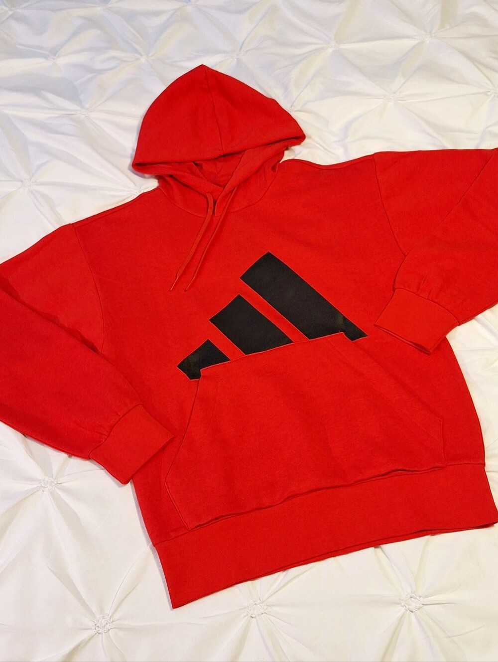 ADIDAS RED HOODIE – MEN’S – UNISEX – NWT – SIZE SMALL